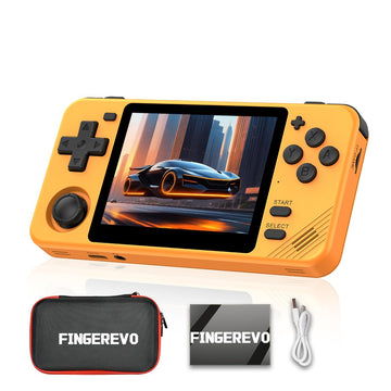 Rgb10X Handheld Game Console 3.5-In 640*480 Ips Oca Screen 2800Mah 64Bit System Yellow