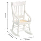 Jetec 3 Pcs Doll House Wooden Chairs 1:12 Dollhouse Rocking Chair Christmas Model Chairs Miniature Wooden Chair Mini Doll Chairs for Xmas Dollhouse Accessories Model Living Room Craft Decor