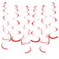 Fumwase Party Swirl Decorations Red Shinny Foil Hanging Swirl Decorations Plastic Streamer for Ceiling Plastic Streamer for Part