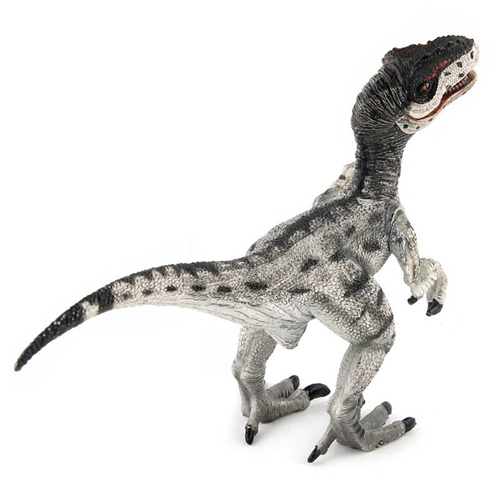 Gemini&Genius Velociraptor Dinosaur Toy For Kids, Raptor Dinosaur Action Figure With Movable Jaw And Hands, Realistic Dino World Toy As Gift And Collection Model For Kids Todders