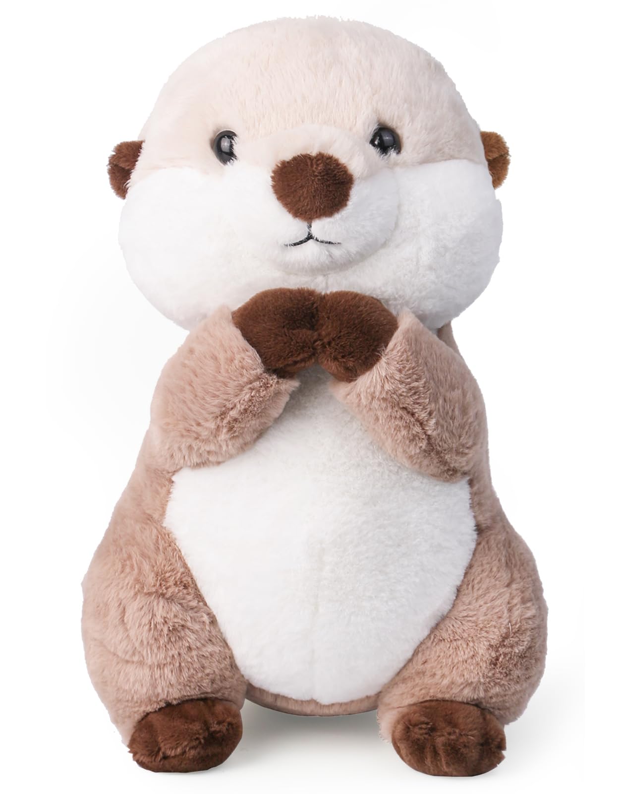 Riuhot Cute Otter Plush Toy - Soft Light Brown 15.7" Stuffed Animal Gift for Kids