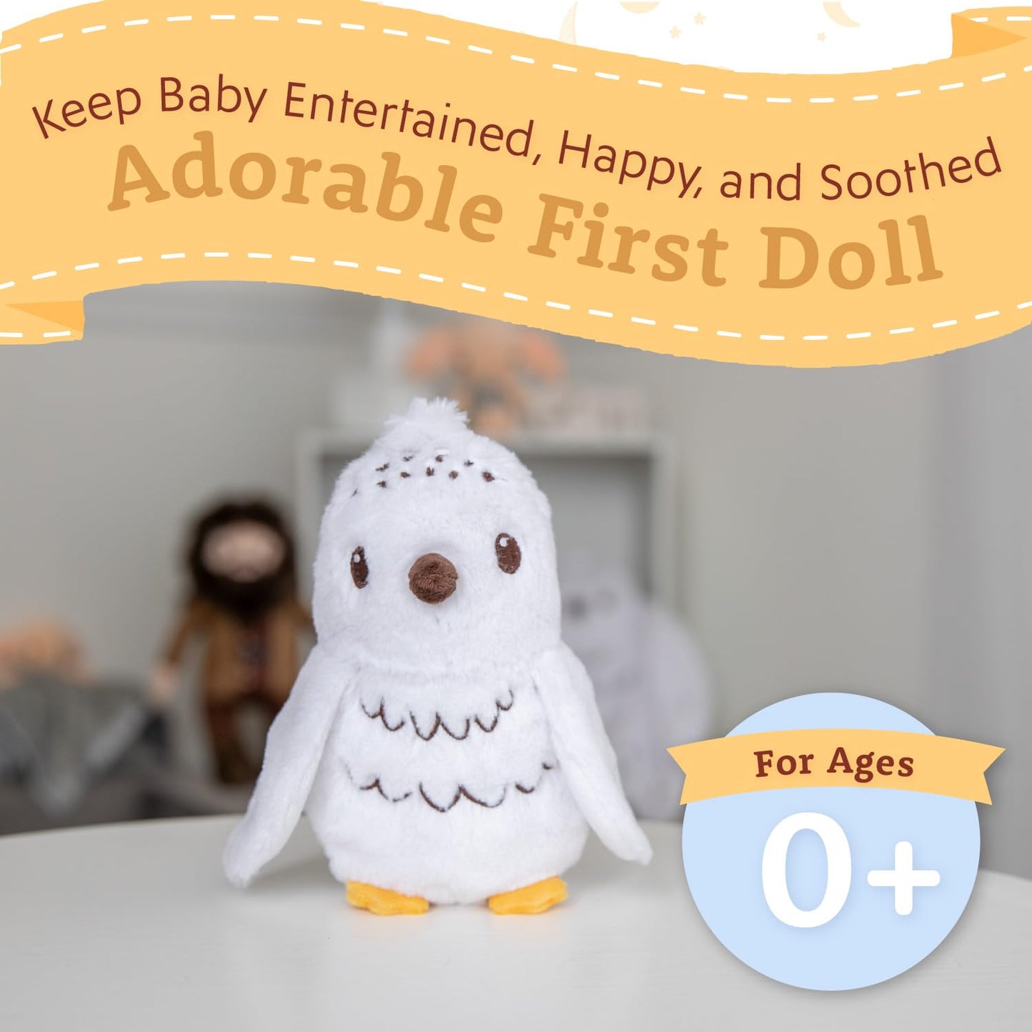 Kids Preferred Harry Potter Hedwig 7 Inch Plush Snowy Owl Stuffed Animal For Babies, Toddlers, And Kids