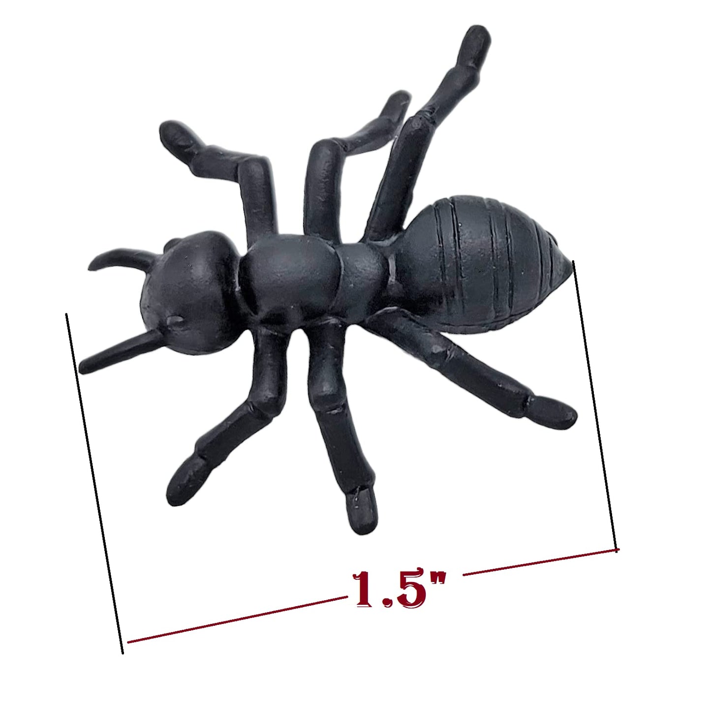 Large 1.5'' Black Carpenter Ant Toys (144 Pack) Plastic. Realistic Looking Ants. Prank, Props, Cake, Cupcake Decor And More! (14