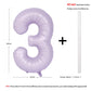 40 In Matte Purple Number Balloons Helium Foil Mylar Balloon Birthday Party Banquet Decoration Digital 3