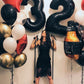 Number 3 Balloon 40 Inch Large Black Balloon For Three Year Old Birthday Decor, 3 13 30 31 Birthday Party, Wednesday Addams Part