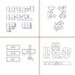 Bamboo 3D Puzzle Metal Brain Teasers Puzzles Mind Game Toys Set For Teens And Adults Pack Of 12Pcs