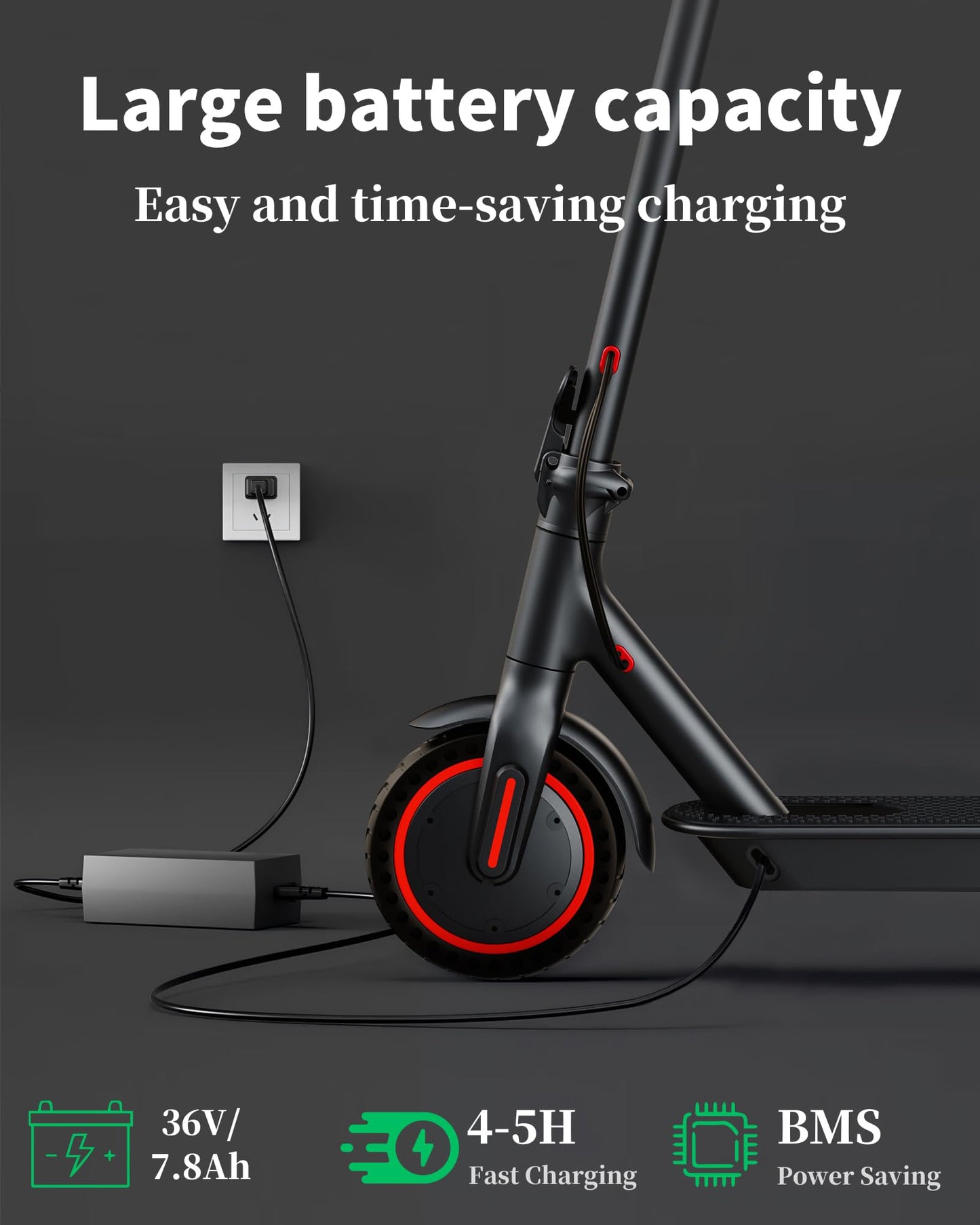 Qnq Electric Scooter, Powerful 500W/1500W Peak Motor, Max 28/35Miles Long Range, Top Speed 21/25 Mph, 8.5 '' /10 ' ' Tires, E Sc