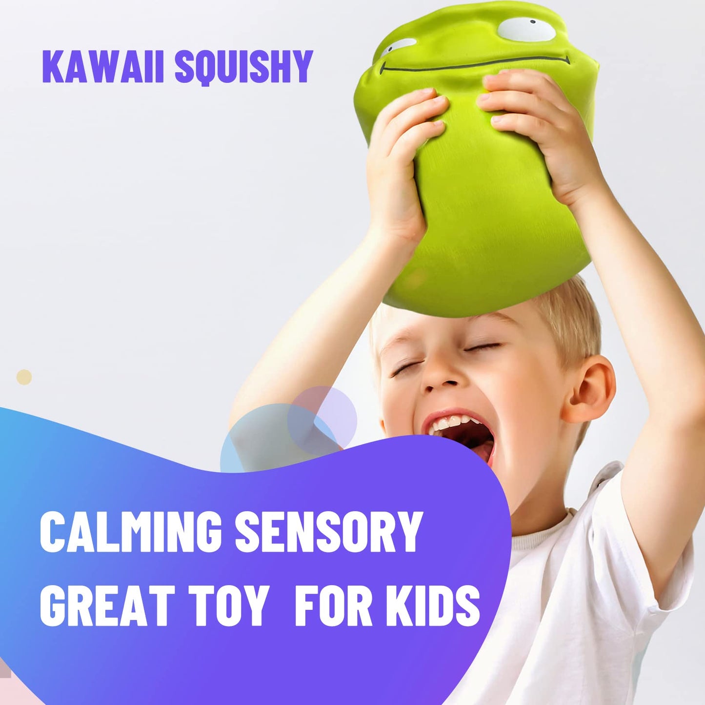 Anboor 9.8 Inches Jumbo Squishies Green Monster Kawaii Soft Slow Rising Scented Squishys Stress Relief Kids Toys