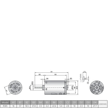 Fielect 5Pcs DC Motor 12V 7000RPM 0.15A Micro Motor Mini Motor Electric Motor Round Shaft for RC Boat DIY Airplane Toys Model DI