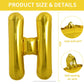 Toniful 40 Inch Large Gold Letter H Balloons Helium Balloons,Foil Mylar Big Balloons For Birthday Party Anniversary Supplies Dec
