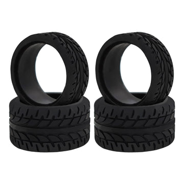 Abendor 4Pcs 1/28 Rc Drift Car Tires, [2N+2W] High Grip Tires Simulated Tire Tread Racing Tyre for 1/28 Mosquito Cart Mini-Z MR0