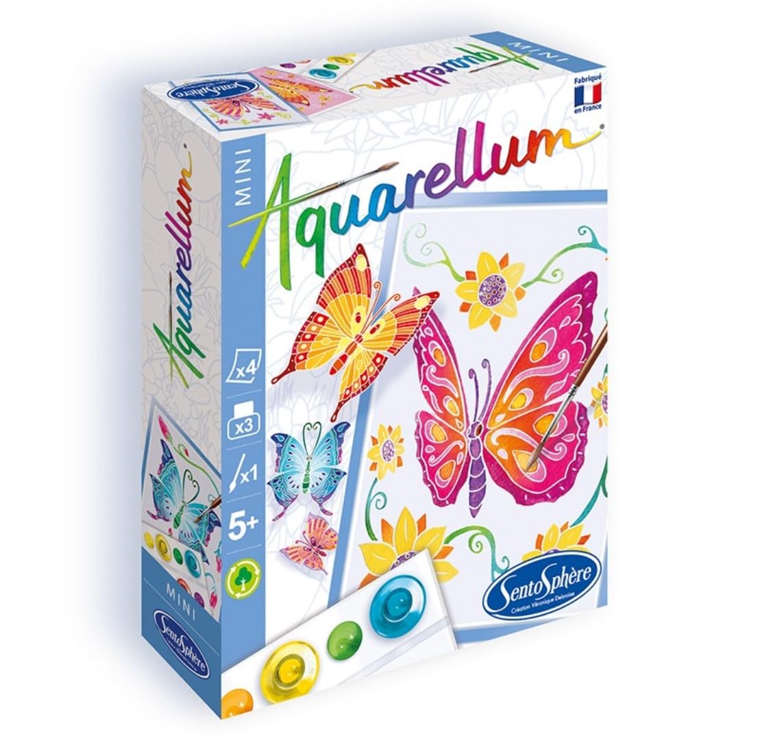 Sento Sphere Mini Aquarellum Butterflies Watercolor Paint Set