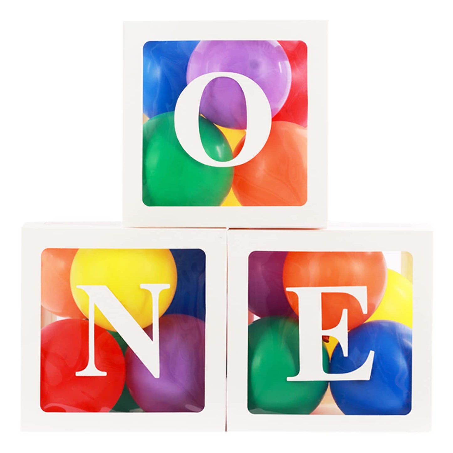 TGMMC First Birthday Decorations - ONE Balloon Boxes with Rainbow Balloons, Cartoon Watermelon Theme, Cake Smash Photo Props
