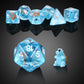 D&D Dice Set Dndnd 7Pcs Resin Dungeons And Dragons Dice Set With Gift Velvet Bag For Dnd Role Playing Games And Tabletop Games(T