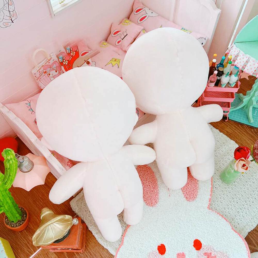 niannyyhouse 6in(15CM) Plush Doll Without Embroidery Humanoid Stuffed Toys Dress Up Fat Body Glossy Wearable Clothing (15CM, B-2