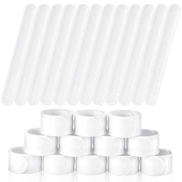Gemscream 12 Pcs Silicone Slap Bracelets DIY Slap Bands Party Favors Bulk Blank Soft Wristband Wrist Snap Band for Craft Project