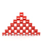 Bulk Dominoes Plastic Bulk 100pcs - Building and Stacking and Chain Reaction Toppling STEAM Toy Blocks for Kids (Red)