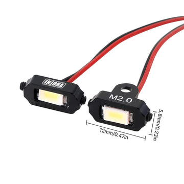 INJORA M2.0 Rock Lights Kit with Controller for TRX4M 1/18 RC Crawler(4LED White)