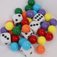 Comsrev 30 Wahoo Board Game Replacement Marbles 5 Each Of 6 Colors, 6 Dice And A Play Bag For Aggravation Wahoo Board Game