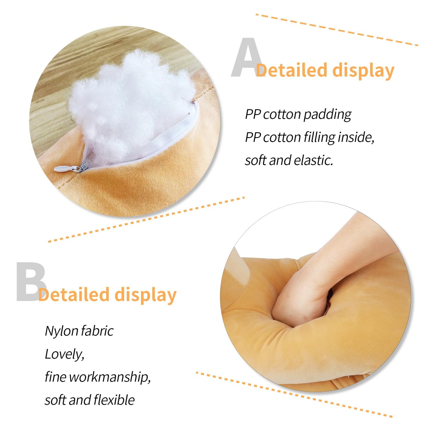 Afan Long Cat Plush Cute Cat Body Pillows Kawaii Stuffed Animals Plushies Soft Cuddly Cotton Plush Toys Room Decor Gifts For Kid