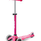 Micro® Mini Deluxe Led, Original Design 2-5 Years, Weight 1.95 Kg, Max Load 50 Kg, Height 48-68 Cm, 3 Wheels Scooter With Led Lighting, Abec9 Bearings, Non-Slip Platform (Single, Pink)