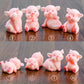 8pcs Miniature Pig Figurines, Cute Piggy Toy Figures Cake Toppers Fairy Garden Dollhouse Bonsai Micro Landscape Christmas Decor