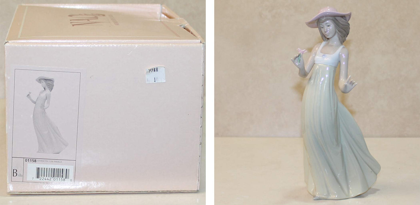 Lladro Nao Collectible Porcelain Figurine: Gentle Breeze - 10' Tall - Girl/Young Lady