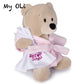 My Oli 9'' Teddy Bears Cloth Bear Stuffed Animal Plush Toys Bear Dressed In Bathrobe With Soothing Towel Get Well Soon    Sleepi