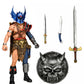 NECA Dungeons and Dragons Warduke Ultimate 7-Inch Action Figure with Longdecorative replica blade  Attachable Flame Effect  Short decorative replica blade  Dagger  Skull Shield and Interchangeable Hands