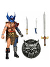 NECA Dungeons and Dragons Warduke Ultimate 7-Inch Action Figure with Longdecorative replica blade  Attachable Flame Effect  Short decorative replica blade  Dagger  Skull Shield and Interchangeable Hands