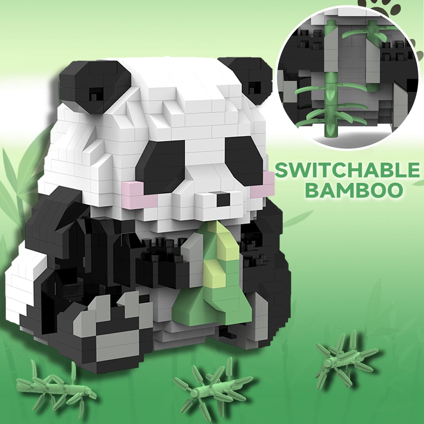 Mjddja Mini Panda Building Blocks, 2 In 1, Party Favors- Micro Blocks Panda Toy For Kids 12 13 14 15 16+, Mini Blocks Building S