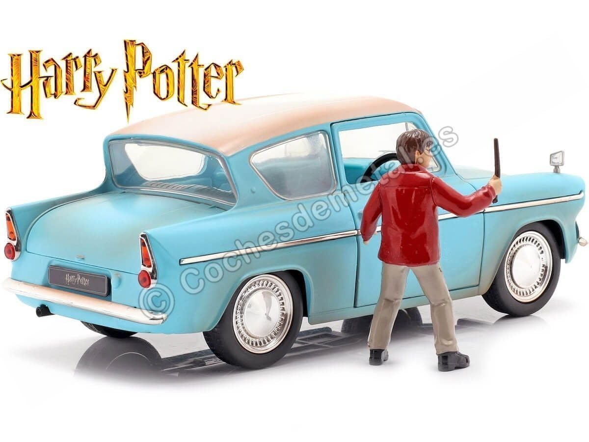 Jada Toys 1:24 Die-Cast Vehicle - 1959 Ford Anglia, Rusty Blue, Metal, Model JA31127