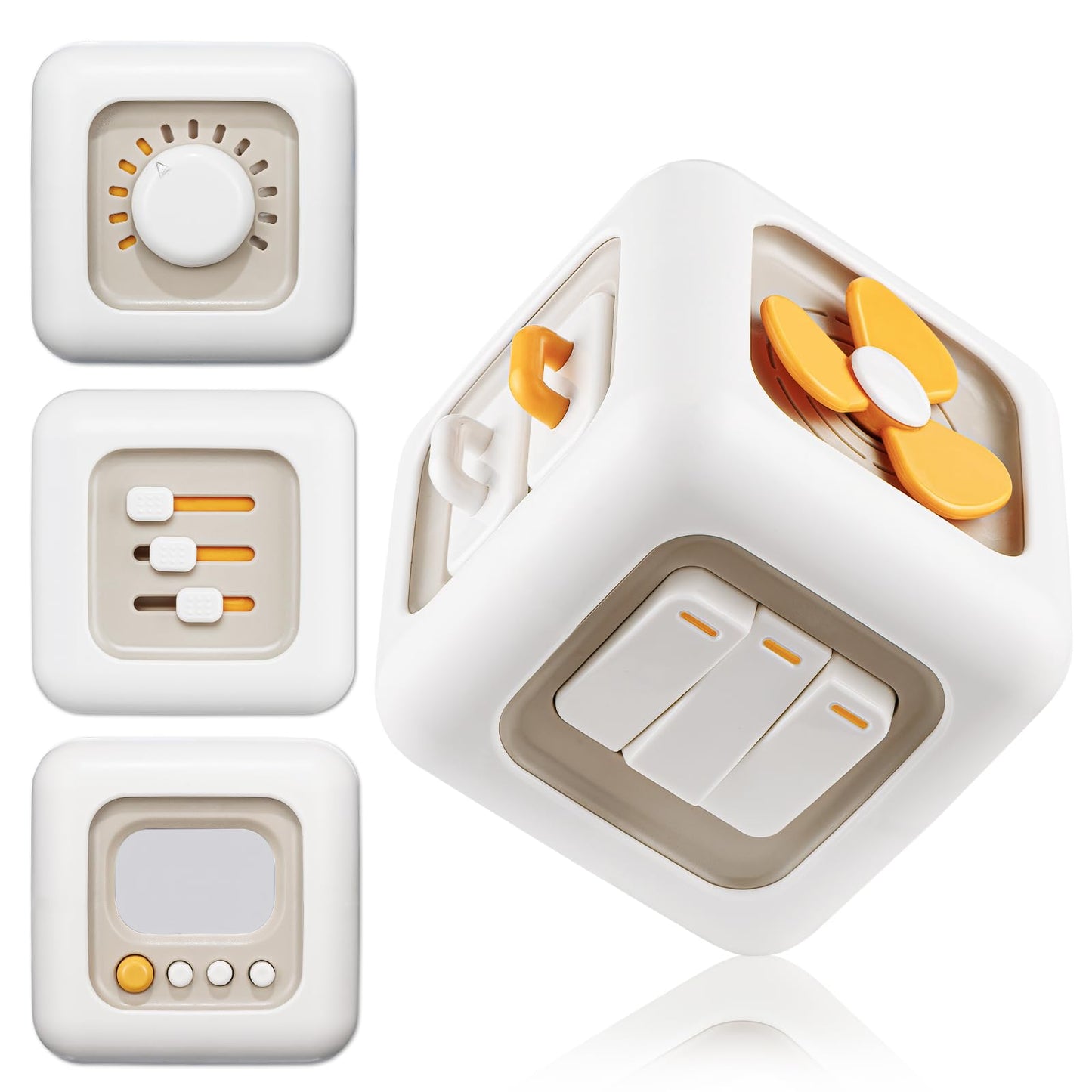 Baby Activity Cube Montessori Toys For 1 Year Old, Car Travel Airplane Toys For Toddlers 1-3, Busy Board For Babies 12-18 Months