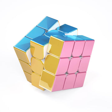 Hellocube Cyclone Boys 3X3 Speed Cube Macaron Magnetic Stickerless Reflective Mirror Reflective, Magic Cube 3X3X3 Puzzle Toys