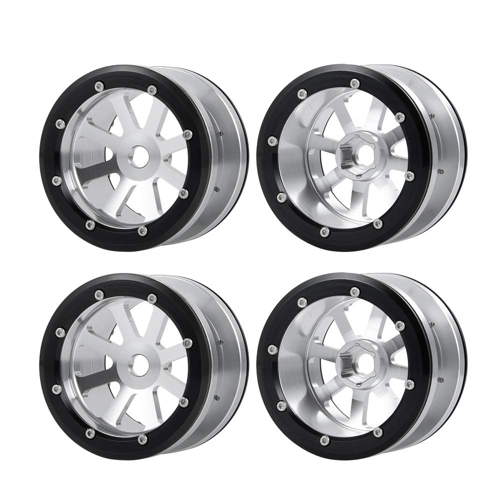 4Pcs 1/10 Rc Alloy 2.2'' Beadlock Wheel Rim For Axial Wraith Rr10 Scx10 Ii Trx4