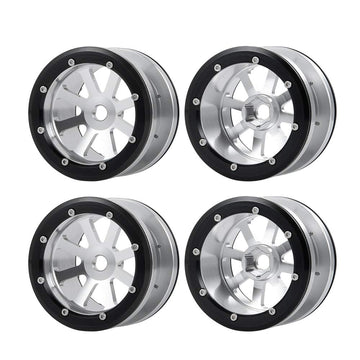 4Pcs 1/10 Rc Alloy 2.2'' Beadlock Wheel Rim For Axial Wraith Rr10 Scx10 Ii Trx4