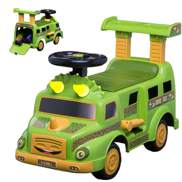 Waddle Dinosaur Toys For Kids - Ride On Cars For Toddlers 1-3, Dino Rig Transporter Includes 2 Monster Rigs, Lights, Sound, Interactive Kids Toy, Indoor, Outdoor Toddler Toys, Up To 44 Lbs