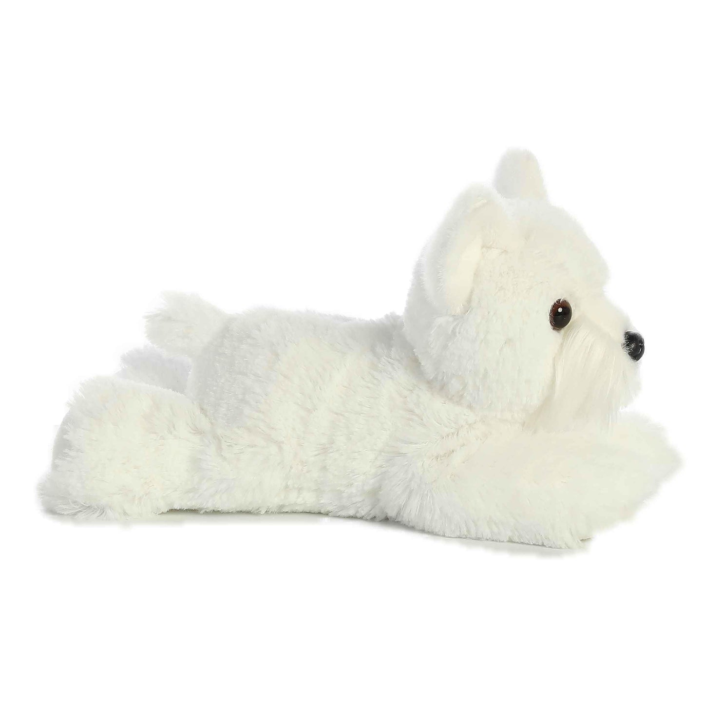 Aurora Mini Flopsie Windsor Westie Stuffed Animal, White, 8 Inches, Polyester, Model 31768, Adorable Small Plush Toy