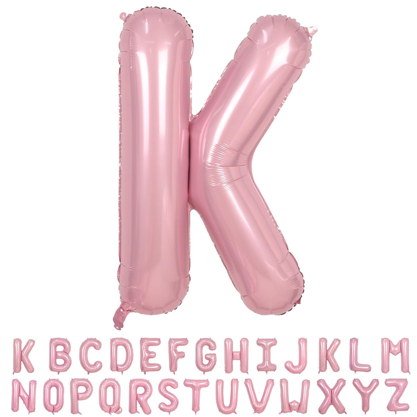 40 Inch Pink Letter Balloons, Large K Letter Balloons Foil Helium Balloon, Foil Big Single Alphabet K Balloon, Pink Letters for 
