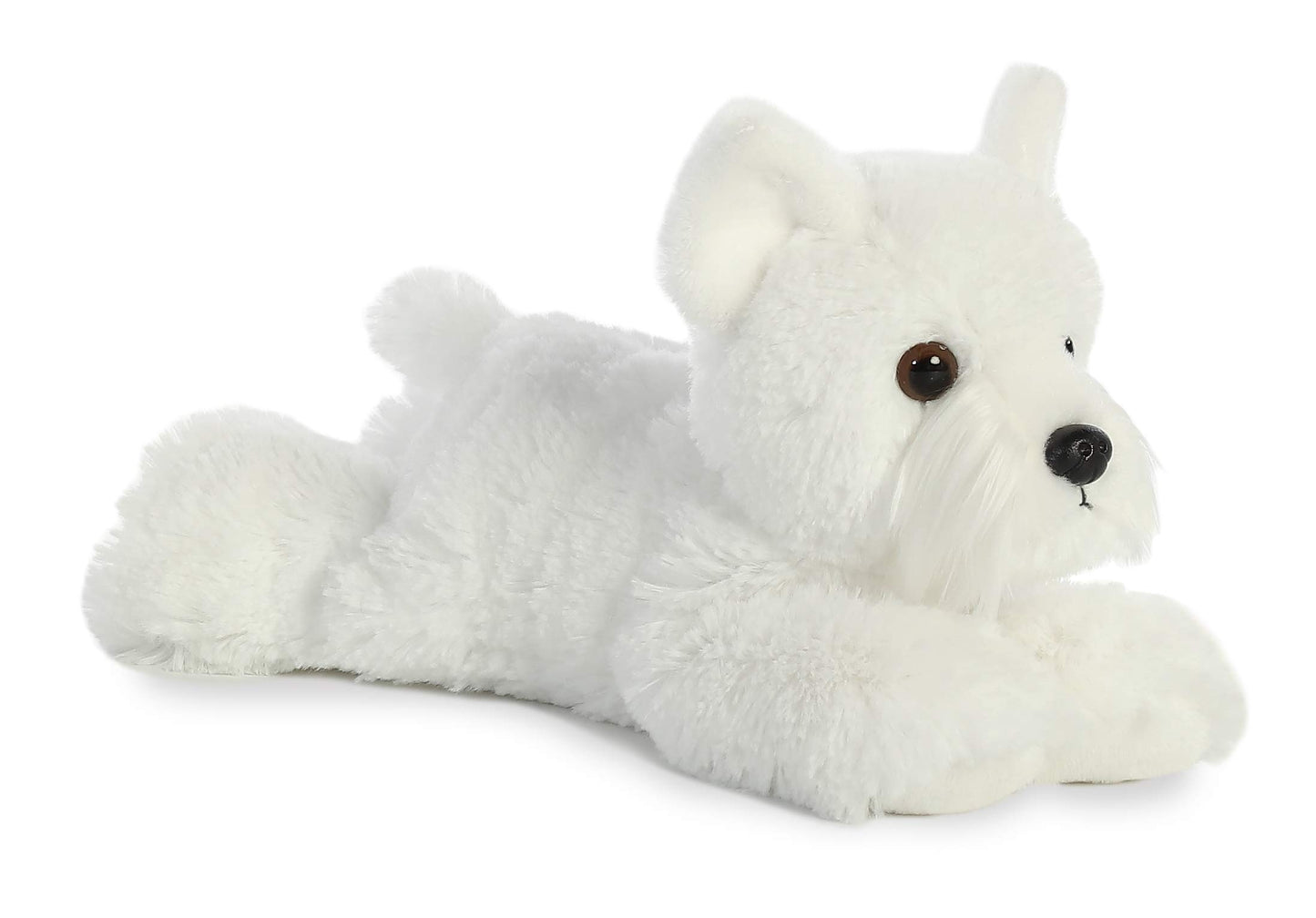 Aurora Mini Flopsie Windsor Westie Stuffed Animal, White, 8 Inches, Polyester, Model 31768, Adorable Small Plush Toy