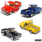 Set of 4 die-cast Chevy Stepside Pick-Up 1/32 Scale, Pull Back Action Cars.