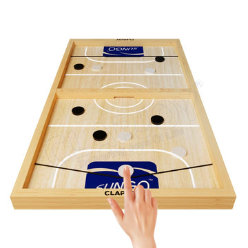 Clapjoy Slingo 2 In 1 Fastest Finger First Board Games For Adults & Kids Wooden String Hockey Game Sling Puck Board Hockey Toy P