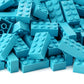 Feleph 100Pcs 2X4 Bricks Medium Azure Pieces Parts Classic Building Kit Creative Play Set Basic Blocks Toy Accessories Compatible With 3001 Major Brands