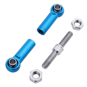 6PCS Adjustable Hobbypark Aluminum Steering Linkage Servo Link Pull Rod Turnbuckle A959-03 Metal for WLtoys A959 A969 A979 1/18t