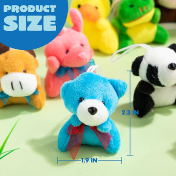 Joyin 36 Pack Mini Animal Plush Toy Assortment (36 Units 3' Each),Bulk Stuffed Animals Party Favors For Kids, Small Animals Plush Keychain Decoration, Carnival Prizes, Valentine'S Day Party Favors