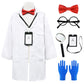 Zzihan Scientist Costume For Kids Lab Doctor Coat Costume Mad Scientist Costume With Magnifying Glass Goggles Experiment Gloves