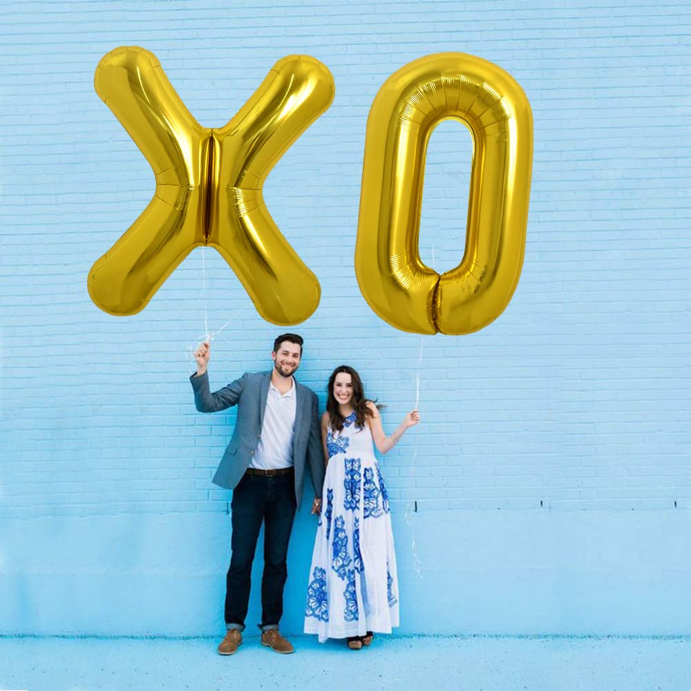 Toniful 40 Inch Large Gold Letter X Balloons Helium Balloons,Foil Mylar Big Balloons For Birthday Party Anniversary Supplies Dec