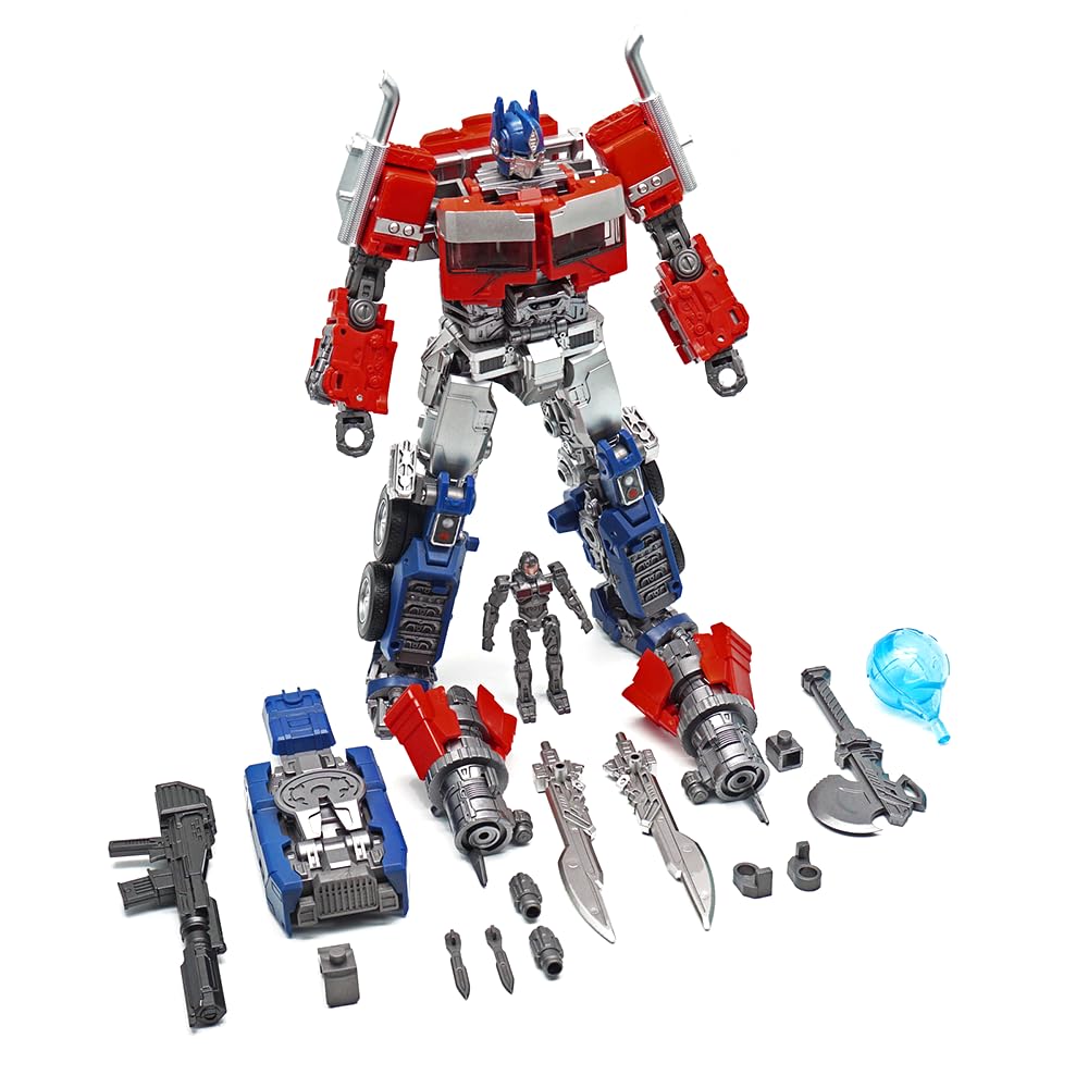 WAIKYTOY Deformation Robot Toy Action Figure, 7.9 Inches, ABS & Alloy, Blue/Red, Model MHM-01, Gifts for Ages 6+