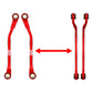 INJORA High Clearance Links Set - CNC Aluminium Chassis Link for TRX4M High Trail K10 F150 Upgrade 1/18 RC Crawler(Red)