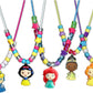 Disney Princess Necklace Activity, 160-Piece Jewelry Making Kit, Preschool Arts and Crafts, Kids Toys for Ages 3 Up